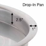 Round Drop In Fire Pit Pan with Triple S Brass Bullet Burner
