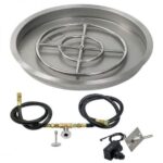 Round Drop-In Fire Pit Pan with Spark Ignition Kit
