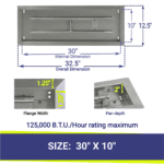 Stainless Steel Rectangular Drop In Fire Pit Pan by American Fire Glass