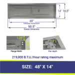 Stainless Steel Rectangular Drop In Fire Pit Pan by American Fire Glass