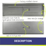 Stainless Steel Rectangular Drop In Fire Pit Pan by American Fire Glass
