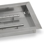 Stainless Steel Rectangular Drop In Fire Pit Pan by American Fire Glass