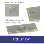 18 inch rectangular stainless steel fire pit cover dimensions