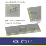 Stainless Steel Rectangular Fire Pit Cover by American Fire Glass