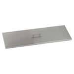 Stainless Steel Rectangular Fire Pit Cover by American Fire Glass