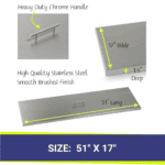 48 inch rectangular stainless steel fire pit cover dimensions