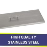 rectangular stainless steel fire pit cover description