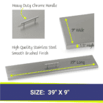 36 inch linear stainless steel fire pit cover dimensions