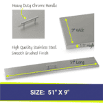 48 inch linear stainless steel fire pit cover dimensions