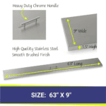 60 inch linear stainless steel fire pit cover dimensions