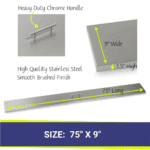 72" x 9" Linear Stainless Steel Fire Pit Cover
