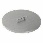 22 Inch Round Stainless Steel Fire Pit Cover by American FireGlass