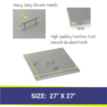 24 inch square stainless steel fire pit cover dimensions