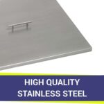 square stainless steel fire pit cover description