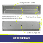 Stainless Steel Fire Pit Pan showing features