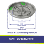 Round Drop In Match Light Pan