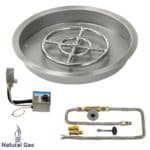 American FireGlass Round Drop In Tray with S.I.T. Electronic Ignition
