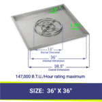 Square Fire Pit Pan with Match Light Kit - SS-SQPMKIT / American Fireglass