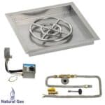 Square Fire Pit Kit | Drop In Pan | S.I.T. Electronic Ignition