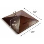 HPC Sedona Square Hammered Copper Fire Bowl Cover