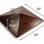 HPC Sedona Square Hammered Copper Fire Bowl Cover