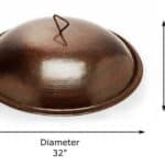 HPC Tempe Round Hammered Copper Fire Bowl Cover