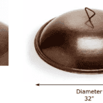 HPC Tempe Round Hammered Copper Fire Bowl Cover
