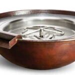 Tempe Hammered Copper Gas Fire and Water Bowl - 31 Inches