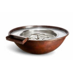 Tempe Hammered Copper Gas Fire and Water Bowl - 31 Inches