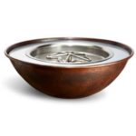 Tempe Hammered Copper Gas Fire Pit Bowl Tempe31 HPC