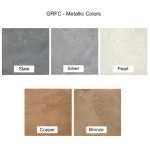 The Outdoor Plus Metallic Color Finish Swatch for GFRC Fire Pits