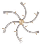 Flat Pan Stainless Steel Triple S Bullet Burner and Flame Sense Ignition
