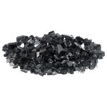 1/2 Inch Black Reflective Fire Glass by American FireGlass