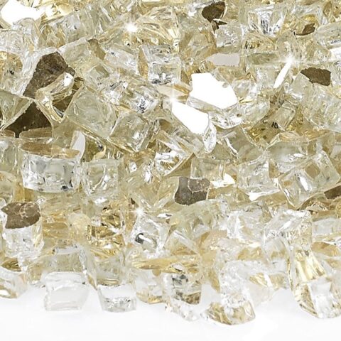 1/4 Inch Gold Reflective Fire Glass - Fire Glass / American Fireglass