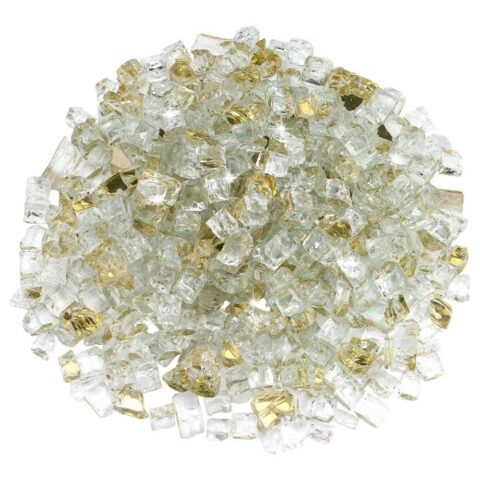 1/2 Inch Gold Reflective Fire Glass by American Fire Glass