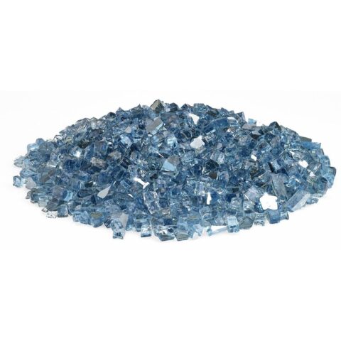 1/4 Inch Pacific Blue Reflective Fire Glass - American Fire Glass