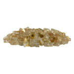 A pile of 1/2" Gold Reflective Fire Glass for fire pits