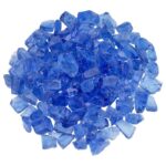 American Fireglass Light Blue Recycled Fire Pit Glass - Medium (18-28Mm), 10 lb. Bag