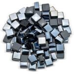 1/2 Inch Black Luster Fire Glass Cubes 2.0 - American Fire Glass