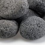 A close up of Large Tumbled Lava Stone for fire pits and fireplaces
