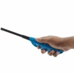 Hand with a lit gas lighter