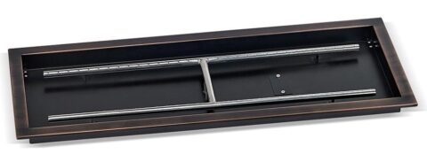 Rectangular Bronze Match Light Fire Pit Kits