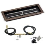 Rectangular Oil Rubbed Bronze Drop-In Pan with Spark Ignition Kit