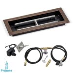 Rectangular Oil Rubbed Bronze Drop-In Pan with Spark Ignition Kit