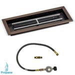 Rectangular Bronze Match Light Fire Pit Kits