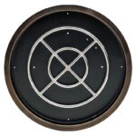 Bronze Round Drop In Fire Pit Pan with B urner