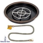 Round Bronze Match Light Fire Pit Kit by American Fireglass