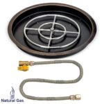 Round Bronze Match Light Fire Pit Kit by American Fireglass