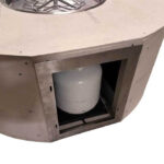 HPC Round Ready To Finish Fire Pit Enclosure Kit with Gas Tank Storage