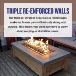 Stainless Steel Rectangular Drop In Fire Pit Pan by American Fire Glass